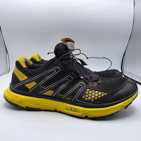 Salomon XR Mission Mens Size 7.5 Black Yellow Athletic Shoes Trails Camping - Picture 12 of 14